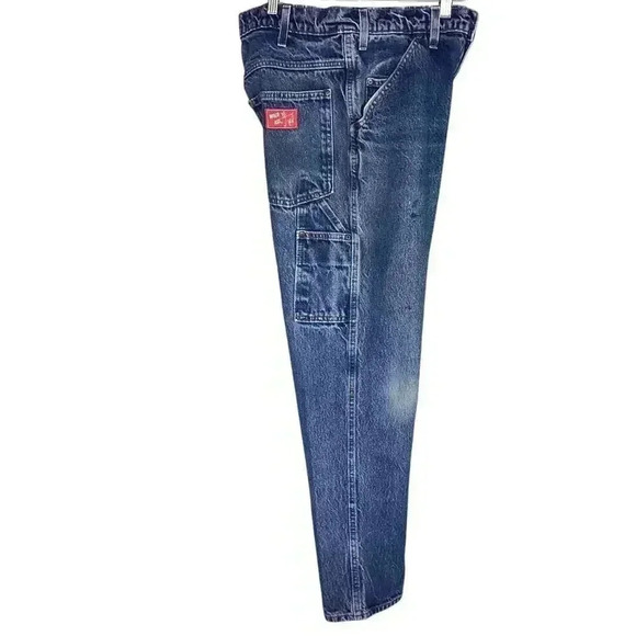 Wildass Jeans Mens 34 X 32 Blue Logger Carpenter No Suspender Buttons Vintage - Picture 3 of 7